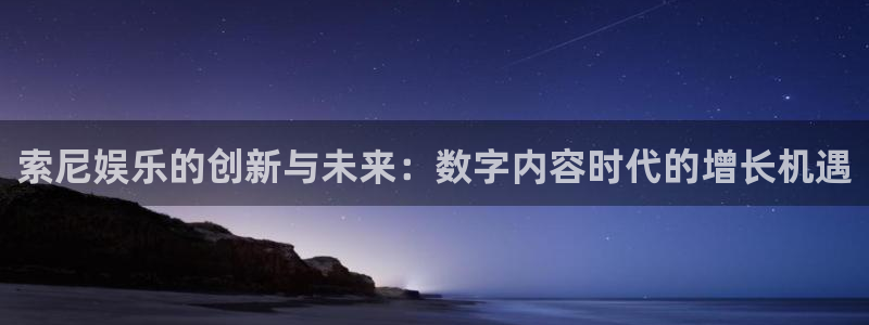星辉平台pg：索尼娱乐的创新与未来：数字内容时代的增长机遇